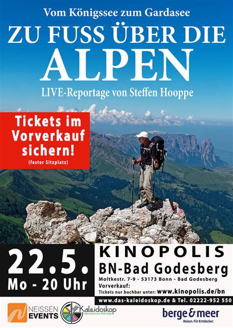 Zu Fuß über Alpen Live Reportage im KINOPOLIS Koblenz