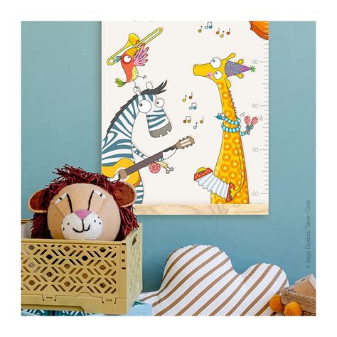 Toise murale pour bébé personnalisable musique