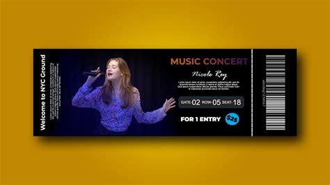 Music Concert Ticket Design In Photoshop 2021 Photoshop Tutorial