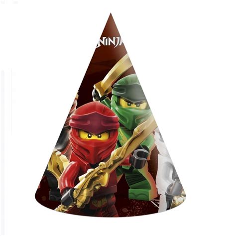 Czapeczki Urodzinowe Lego Ninjago 6 Sztuk 10526681722 Oficjalne