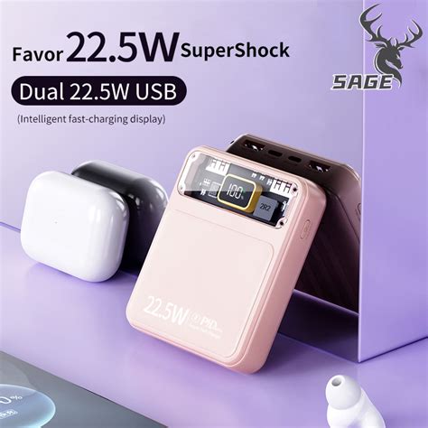 Jual Sage Power Bank Pb A Mah Dual Input Port Type C Micro