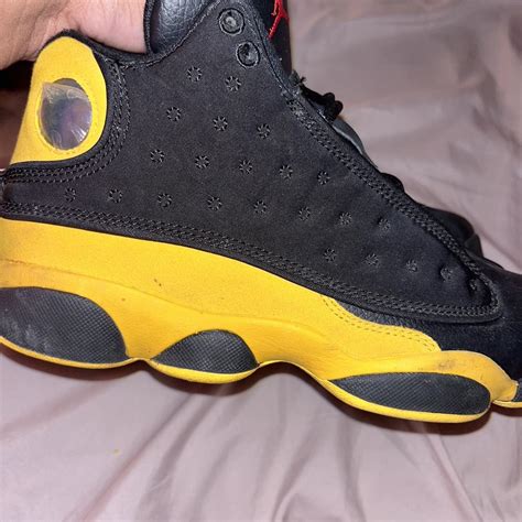 Black and yellow jordan 13 . shown love but still... - Depop