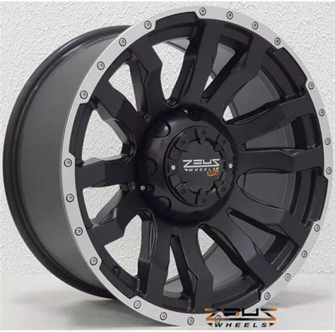 Jogo De Rodas Offroad Aro 18 6x139 Et12 Zeus Zwat2 Hilux S10