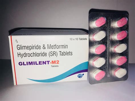 Glimilent M2 Glimepiride 2mg And Metformin 500 Mg Tablet 10 X 10 At Rs