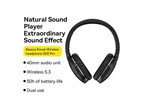 Baseus D02 Pro Wireless Headphones Sport Bluetooth 5 3 Headset