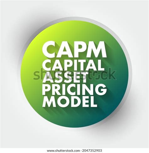 Capm Capital Asset Pricing Model Relationship Stock Vector Royalty