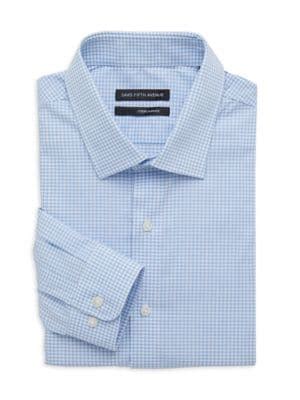 Saks Fifth Avenue Trim Fit Checked Dress Shirt On SALE Saks OFF 5TH