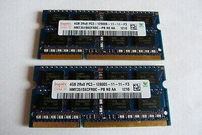 2x4GB 8GB HYNIX PC3L 12800 HMT351S6CFR8A PB DDR3L SODIMM