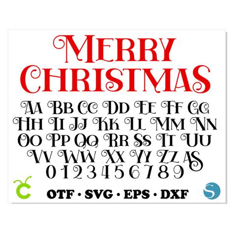 Christmas Font SVG Cricut, Christmas Font OTF, Christmas Svg - Inspire ...