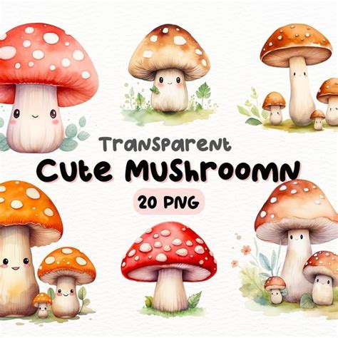 cute mushroom art prints etsy