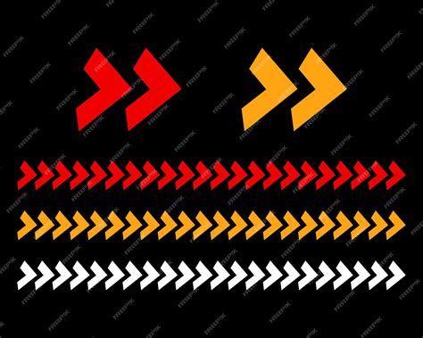 Conjunto De Signos De Flecha Roja Y Amarilla Flecha Abstracta Chevron Flecha Diseño Vector De