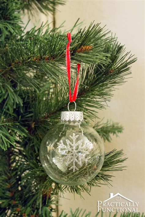 DIY Glitter Snowflake Ornaments – Practically Functional