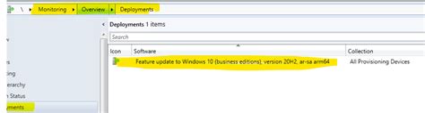 feature update deployment suddenly disappeared microsoft qa