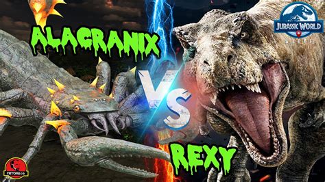 ¡batalla Letal Rexy Vs Alacranix Jurassic World Alive Youtube