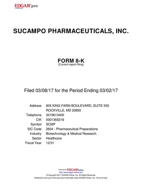 Sucampo Pharmaceuticals Inc 2016 Q4 Results Earnings Call Slides