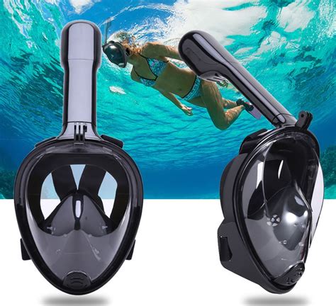 Mascara de Mergulho Snorkel Full Face Suporte Gopro Anti Embaçado G GG