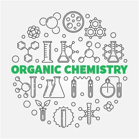 Organic Chemistry Symbols Green Background Texture Stock Illustration ...