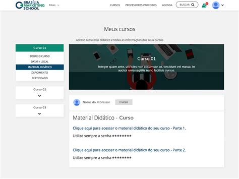 Como Acessar O Material Didático Do Curso Brasília Marketing School