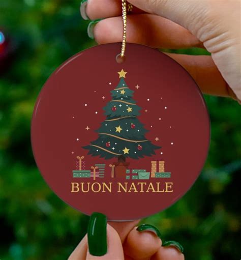 Buon Natale Ornament Christmas Tree Ornament Italian Holiday Ornament