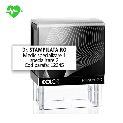 Stampila Colop Printer P Dimensiuni X Mm Pentru Medic