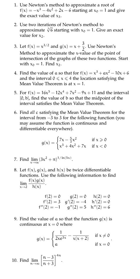 Solved ﻿use Newtons Method To Approximate A Root