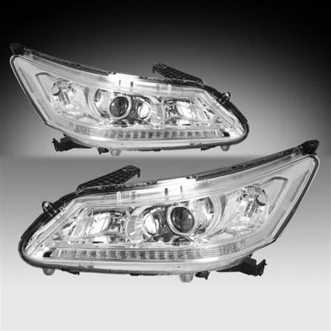 For 2013 2014 2015 Honda Accord Sedan Chrome Clear W O LED DRL