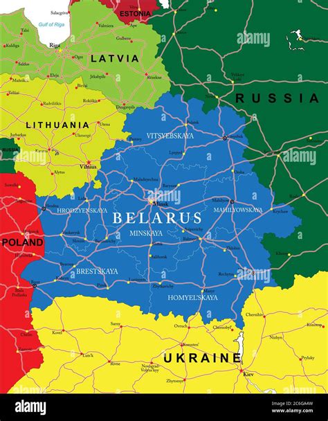 Belarus Borders Map