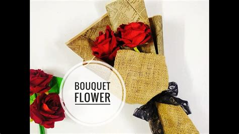 Easy Flower Bouquet Wrapping Tutorialهدايا عيد ميلاد طريقه تغليف باقه