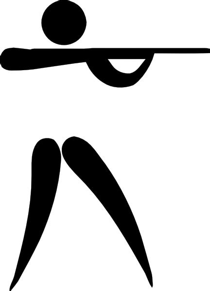 Olympic Sports Shooting Pictogram Clip Art Vectors Graphic Art Designs