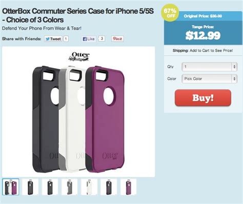 OtterBox Commuter Series Case for iPhone 5/5S-Choice of 3 Colors $16 shipped (Reg. $40)