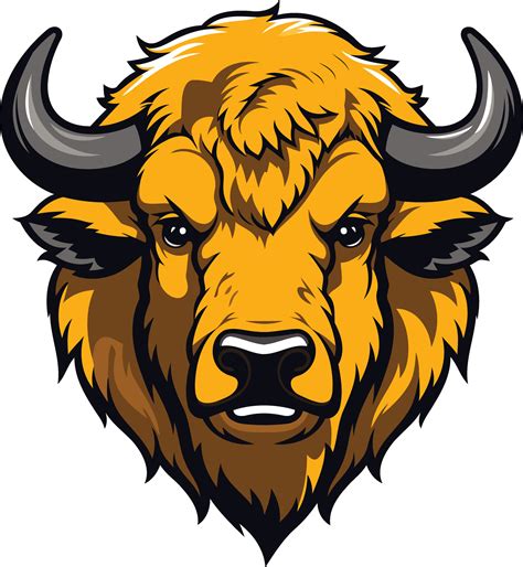 Powerful Bison Head Mascot Illustration 49271211 Vector Art At Vecteezy