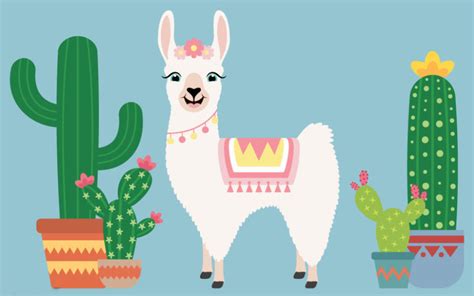 LLama Lama Glama Pintura De Cactus Carteles De Feliz Cumple