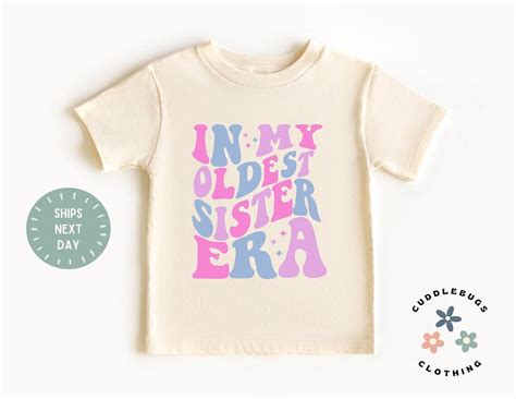 Oldest Sister Shirt - In My Oldest Sister Era Sibling Tee - Pregnancy