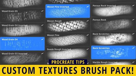 Procreate Custom Textures Brush Pack Tutorial Procreate