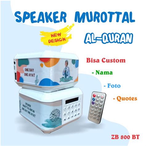 Jual Speaker Murottal Alquran Juz Bluetooth Remot Cetak Nama