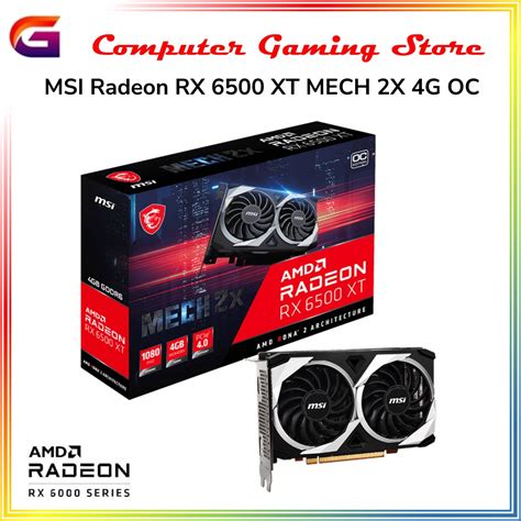 Jual Msi Radeon Rx 6500 Xt Mech 2x 4g Oc Gddr6 Vga Card Shopee