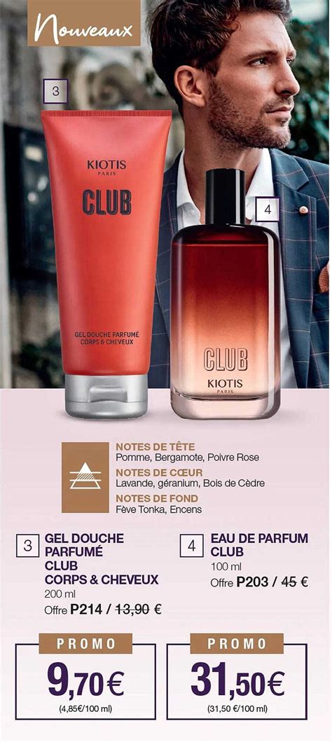 Promo Gel Douche Parfum Club Corps Cheveux Kiotis Eau De Parfum