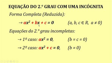 Equação Do 2º Grau Aula 04 Resolvendo Equações Incompletas Youtube