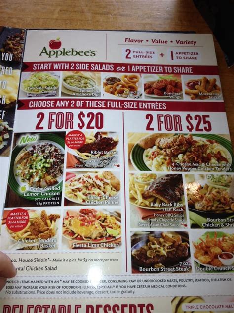 Applebees 2 For 25 Menu Items - change comin