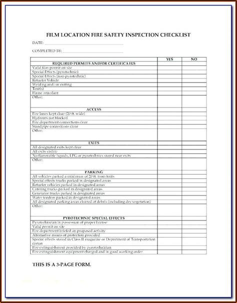 Construction Site Safety Inspection Checklist