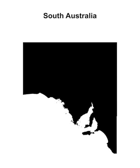 El Mapa En Blanco De Australia Del Sur Vector Premium