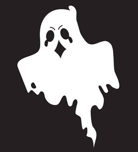 Ghost. Ominous spirit. Halloween illustration. Hoher. Vector stock illustration isolated on ...