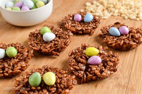 Chocolate Rice Krispie Easter Egg Nests Slimming Eats