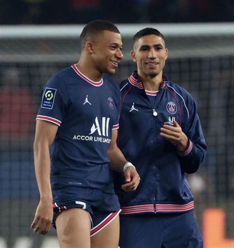 Kylian Mbappe Achraf Hakimi Psg Lens Champions Th