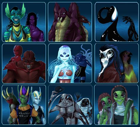 Alien Races By Dreamingred On Deviantart