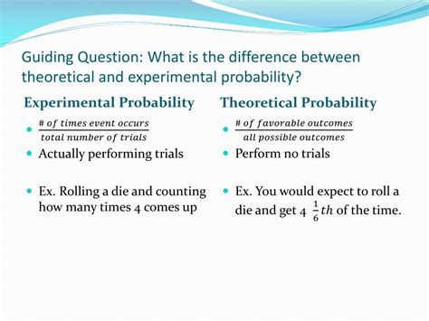 Ppt Theoretical And Experimental Probability Powerpoint