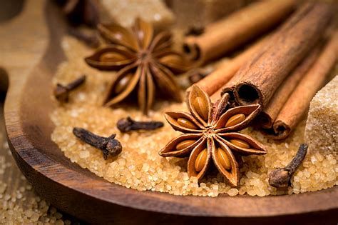 Cinnamon Stick Sticks Sugar Cinnamon Carnation Bowl Spices Star