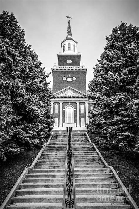 University Of Cincinnati Mcmicken Hall Black And White Picture