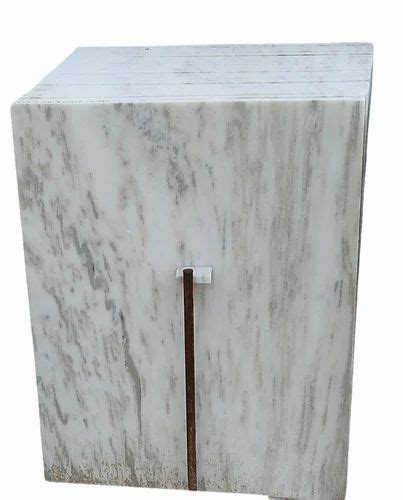 White And Gray Rectangular Makrana Dungri Marble Slab For Flooring