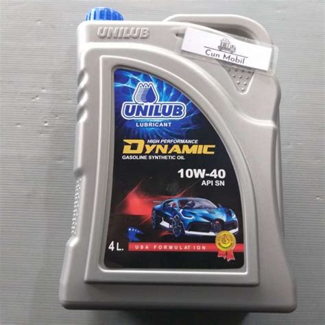 Jual Oli Mesin UNILUB Dynamic 10W 40 API SN 4 Liter Di Seller Shanum